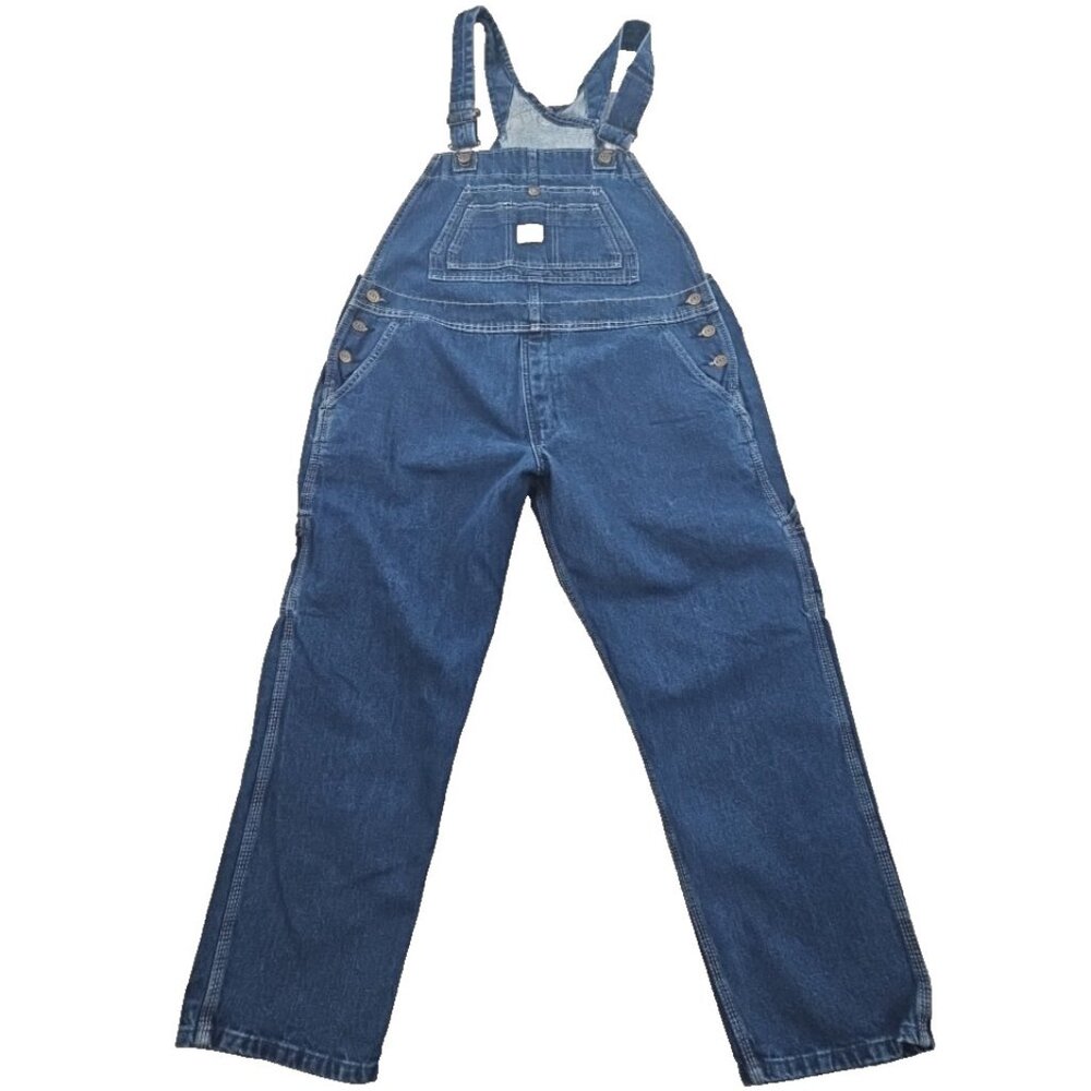 Key Ring Spun Bib Overall Women's 18 Short Med Wash Blue Denim NEW NWT Country